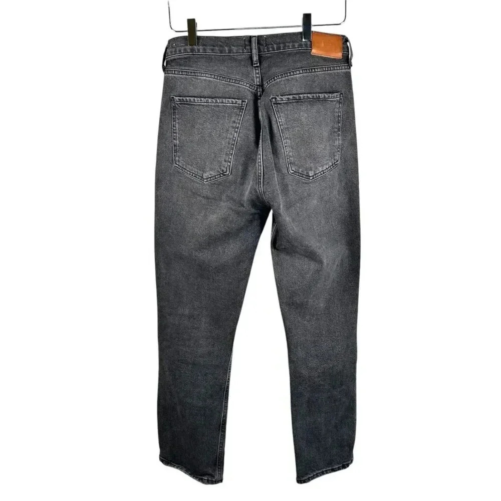 Citizens of Humanity Jolene Size 29 Jeans Denim Black Distressed High Rise - Picture 2 of 9